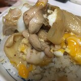 レトルトの親子丼をアレンジ